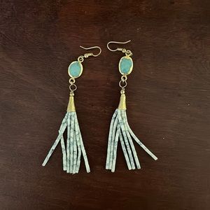 Turquoise and Gold Earrings
